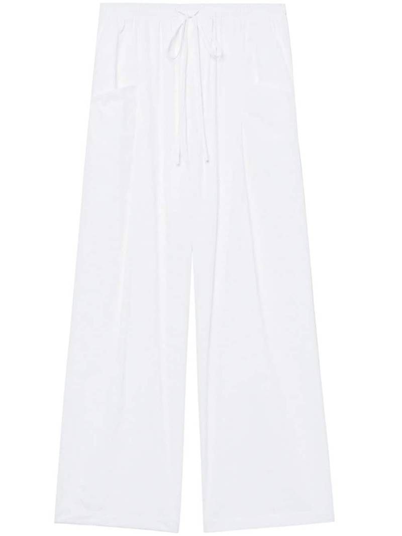 tout a coup drawstring-waist wide-leg trousers - White von tout a coup