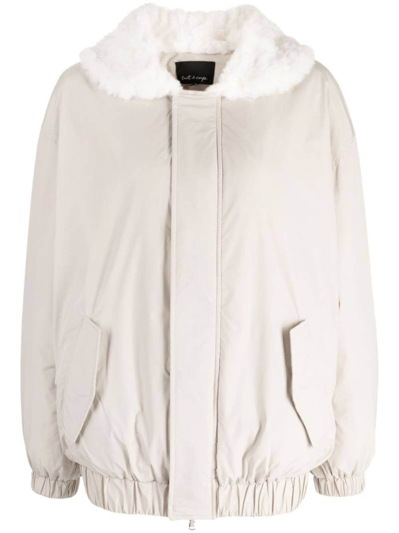 tout a coup faux shearling-trim jacket - Neutrals von tout a coup