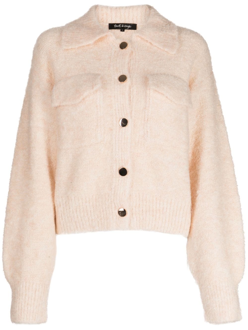 tout a coup flap-pocket brushed cardi-coat - Neutrals von tout a coup