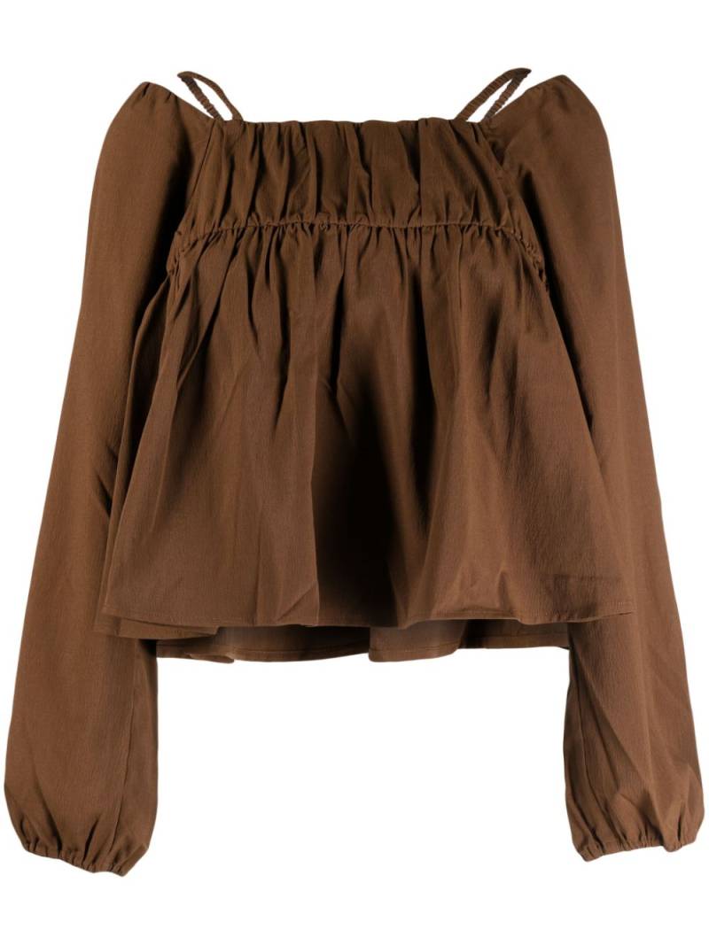 tout a coup flared-hem blouse - Brown von tout a coup