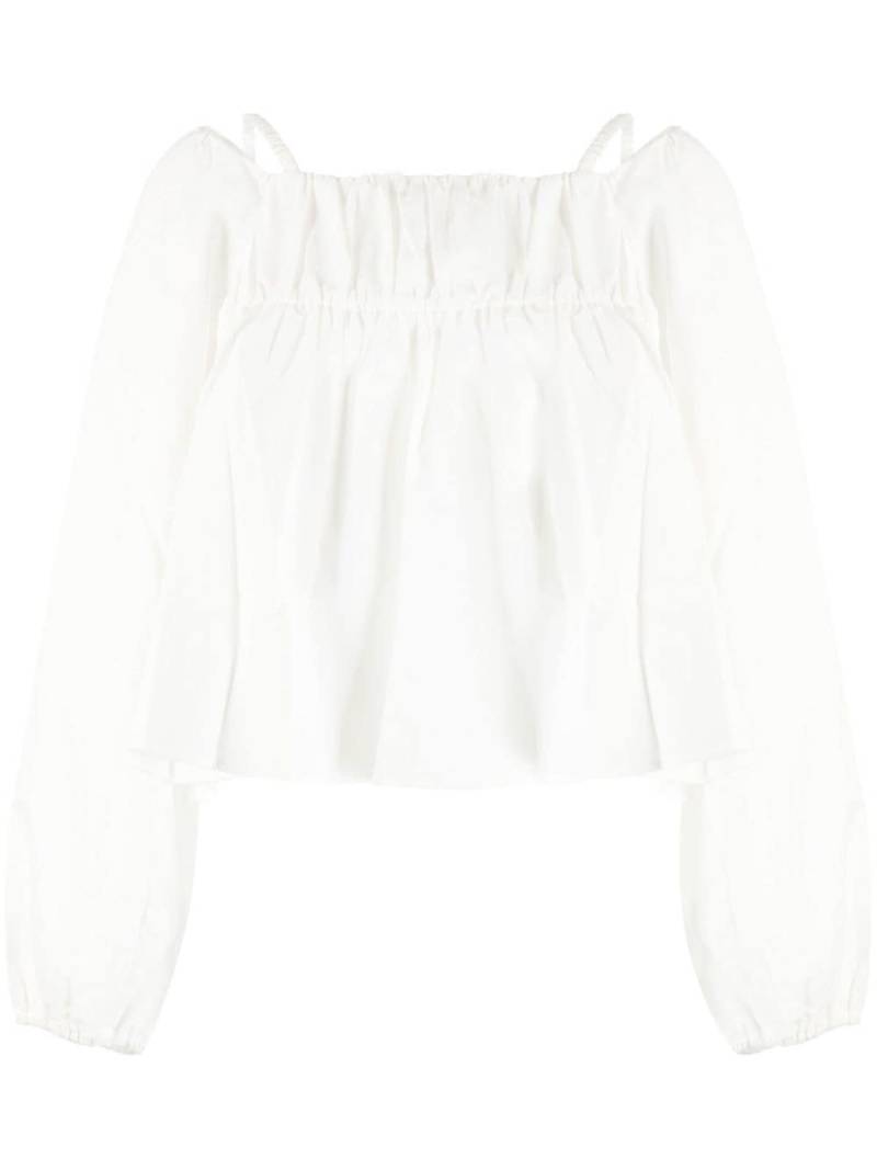 tout a coup flared-hem blouse - White von tout a coup