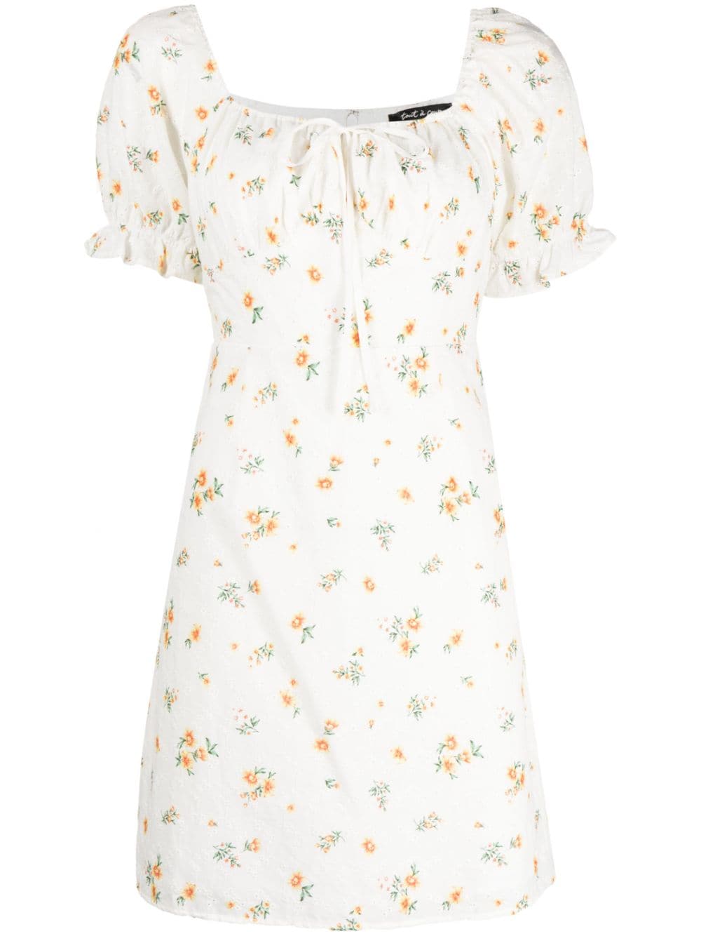 tout a coup floral-embroidered cotton dress - White von tout a coup