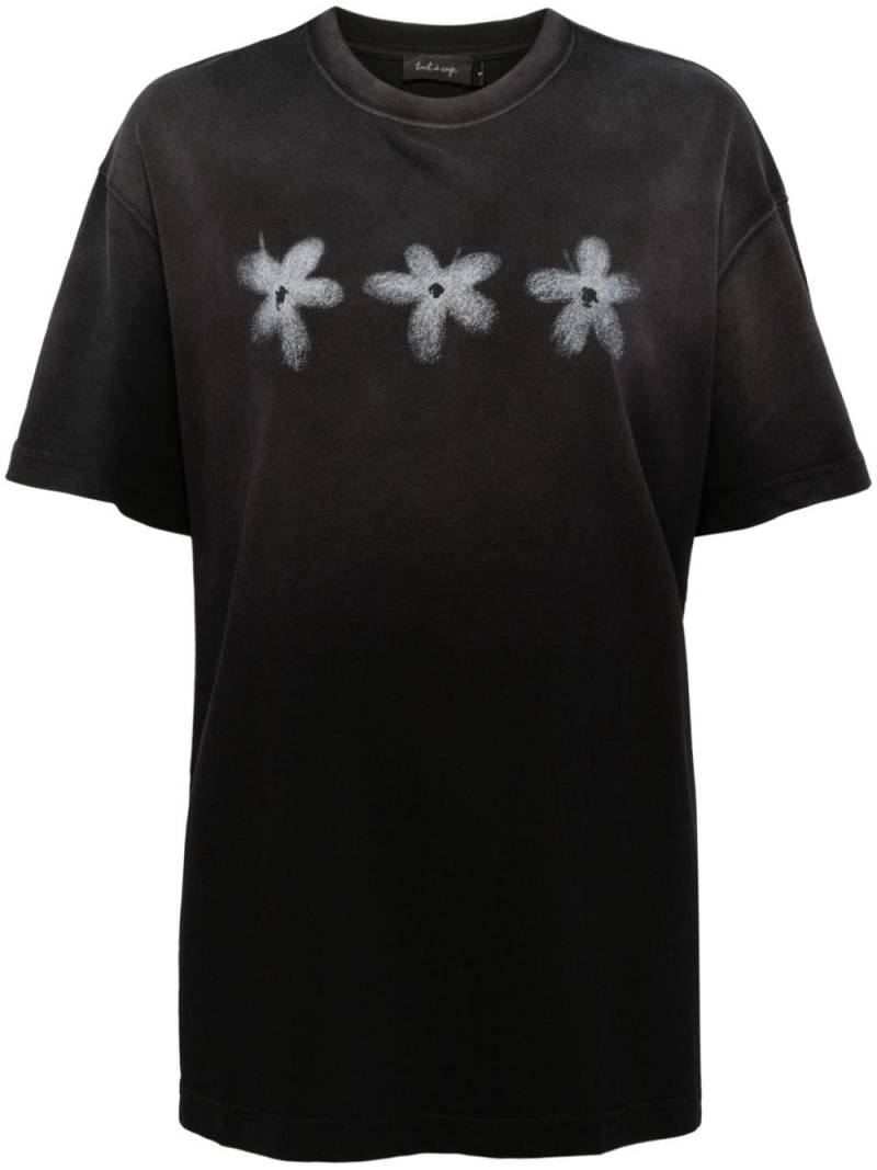 tout a coup floral-print cotton T-shirt - Black von tout a coup