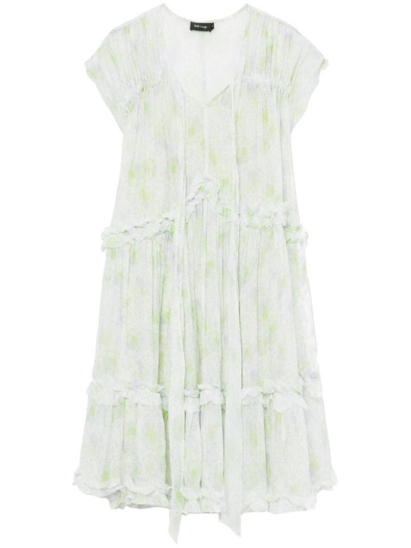 tout a coup floral-print ruffled mini dress - Green von tout a coup