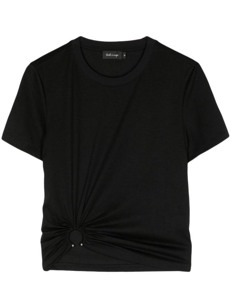 tout a coup gathered crew-neck T-shirt - Black von tout a coup