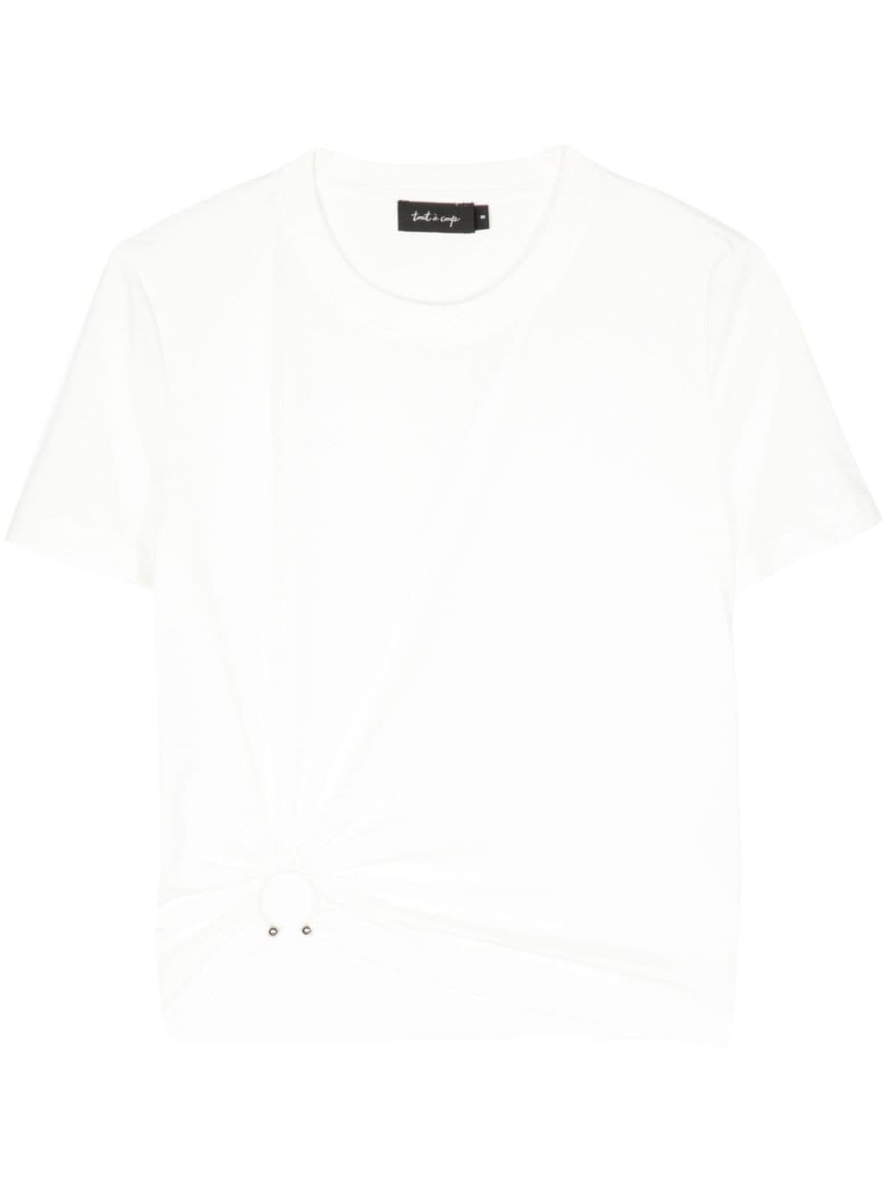 tout a coup gathered crew-neck T-shirt - White von tout a coup