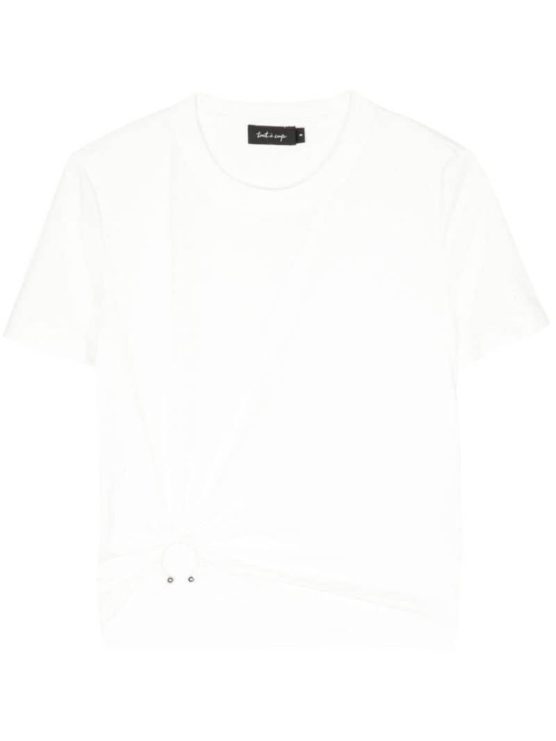 tout a coup gathered crew-neck T-shirt - White von tout a coup