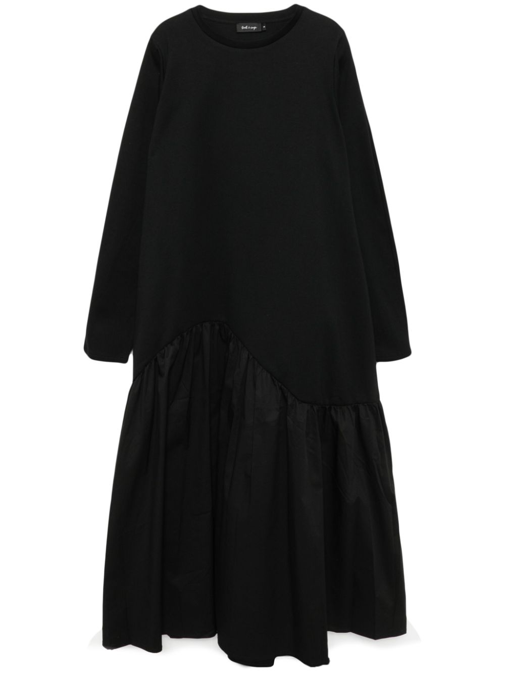 tout a coup gathered dress - Black von tout a coup