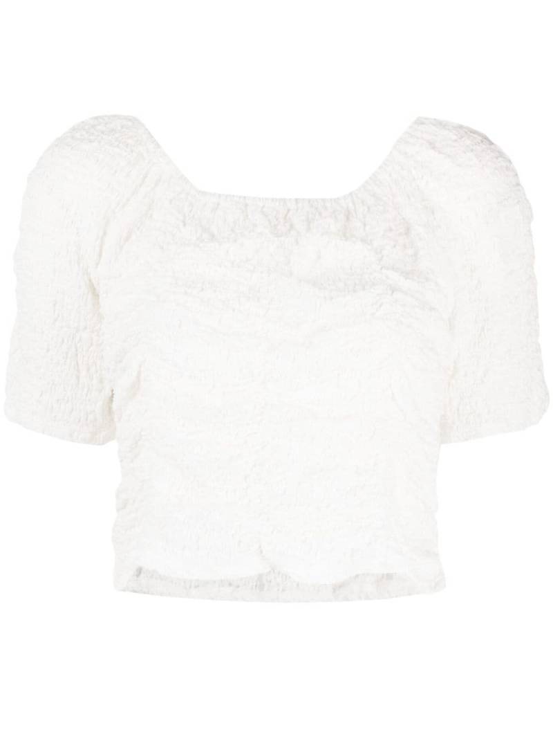 tout a coup gathered short-sleeve top - White von tout a coup