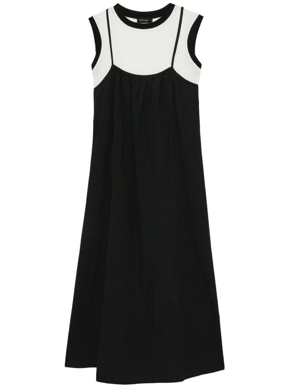 tout a coup layered midi dress - Black von tout a coup