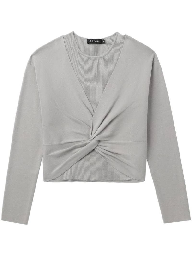 tout a coup layered twisted jumper - Grey von tout a coup