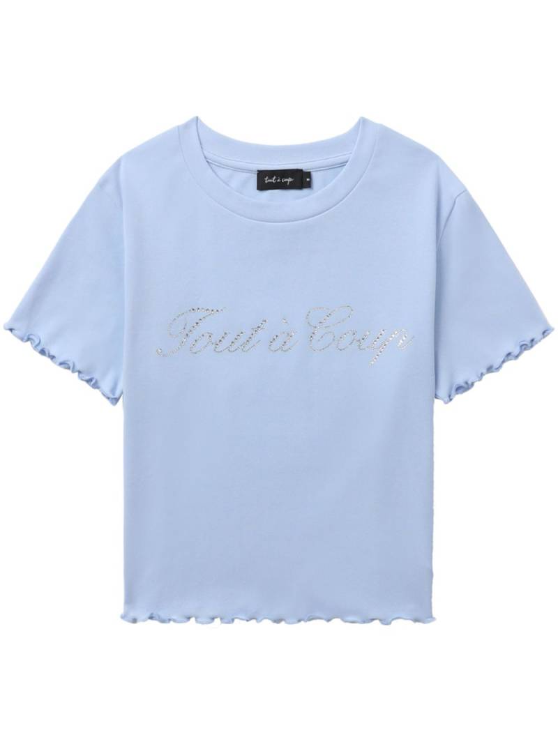 tout a coup logo-embellished crew-neck T-shirt - Blue von tout a coup