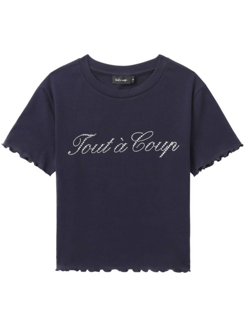 tout a coup logo-embellished crew-neck T-shirt - Blue von tout a coup