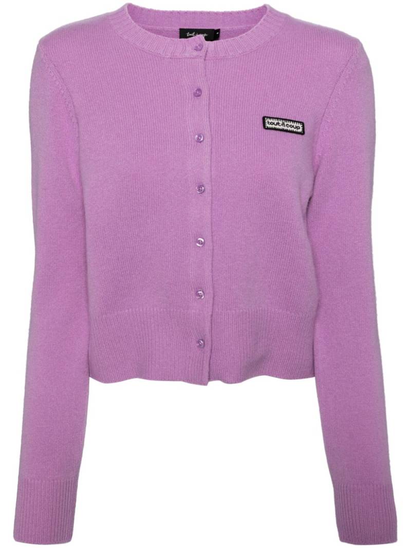 tout a coup logo-patch cardigan - Purple von tout a coup