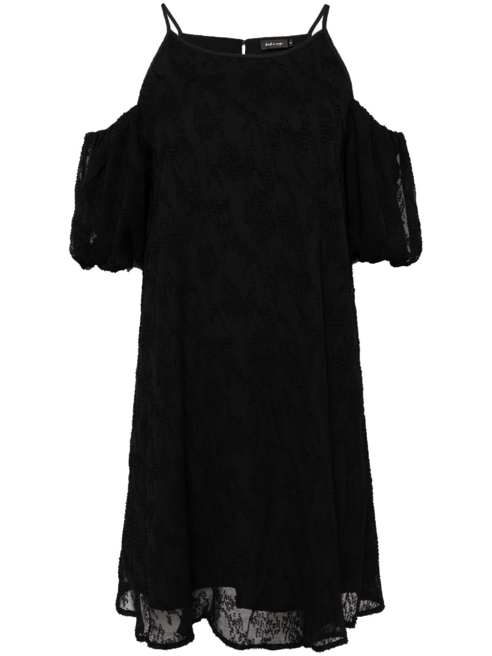 tout a coup open shoulder A-line dress - Black von tout a coup