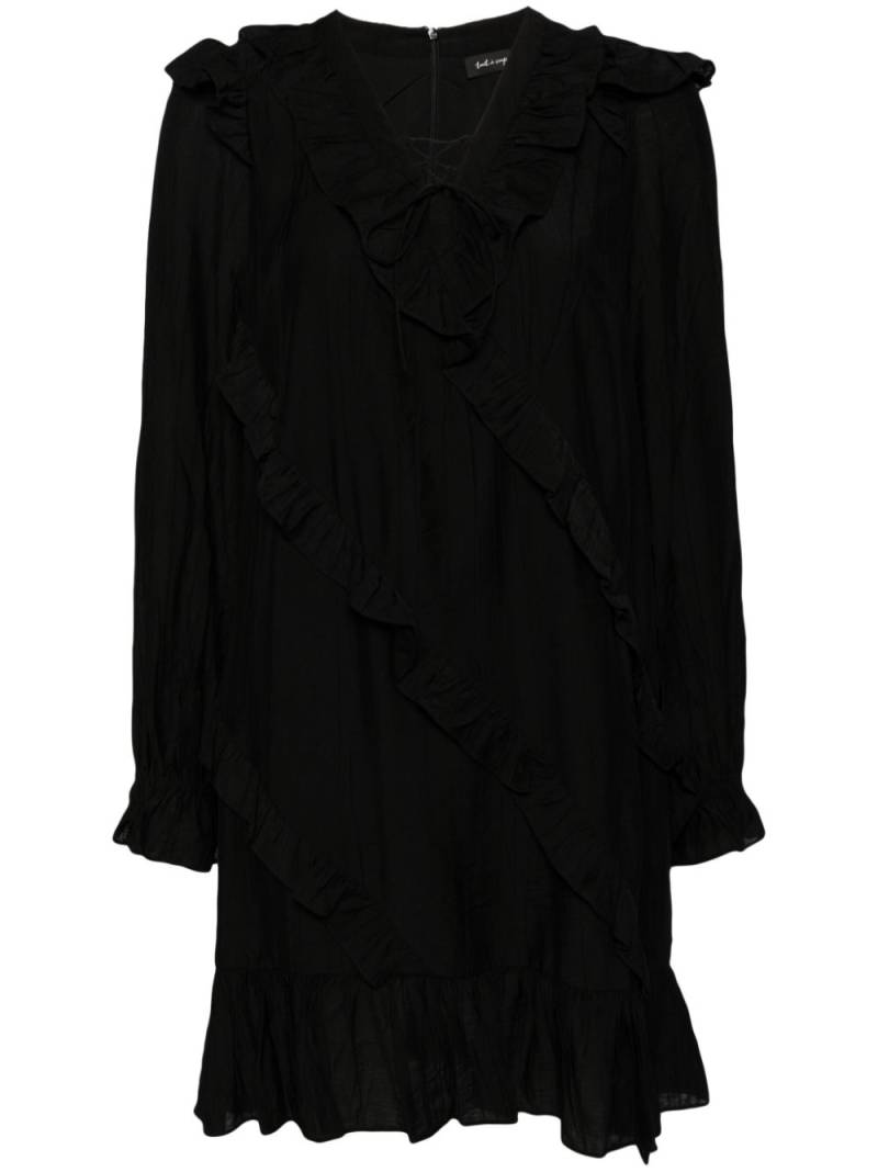 tout a coup ruffled mini dress - Black von tout a coup