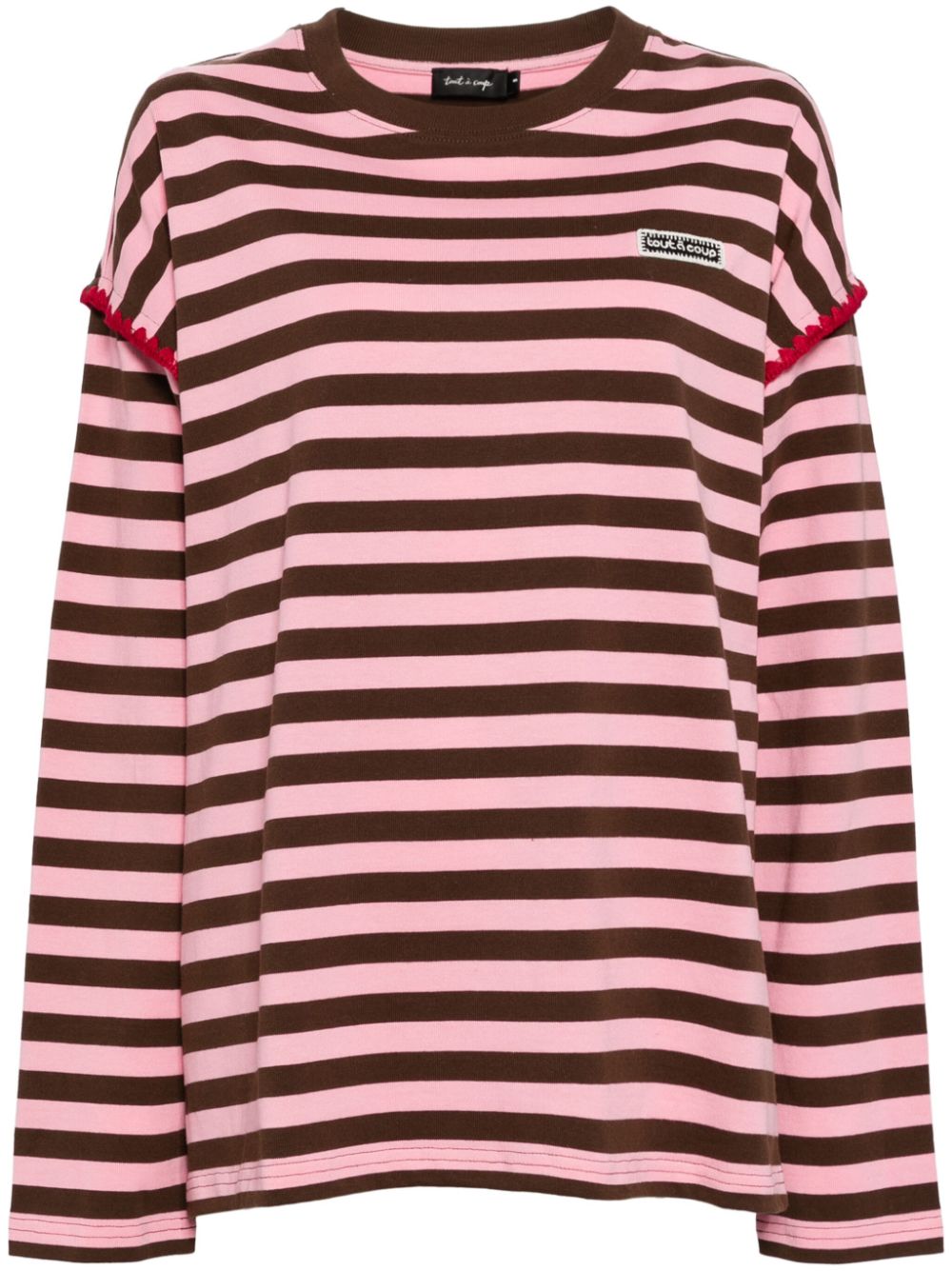 tout a coup stripe T-shirt - Pink von tout a coup