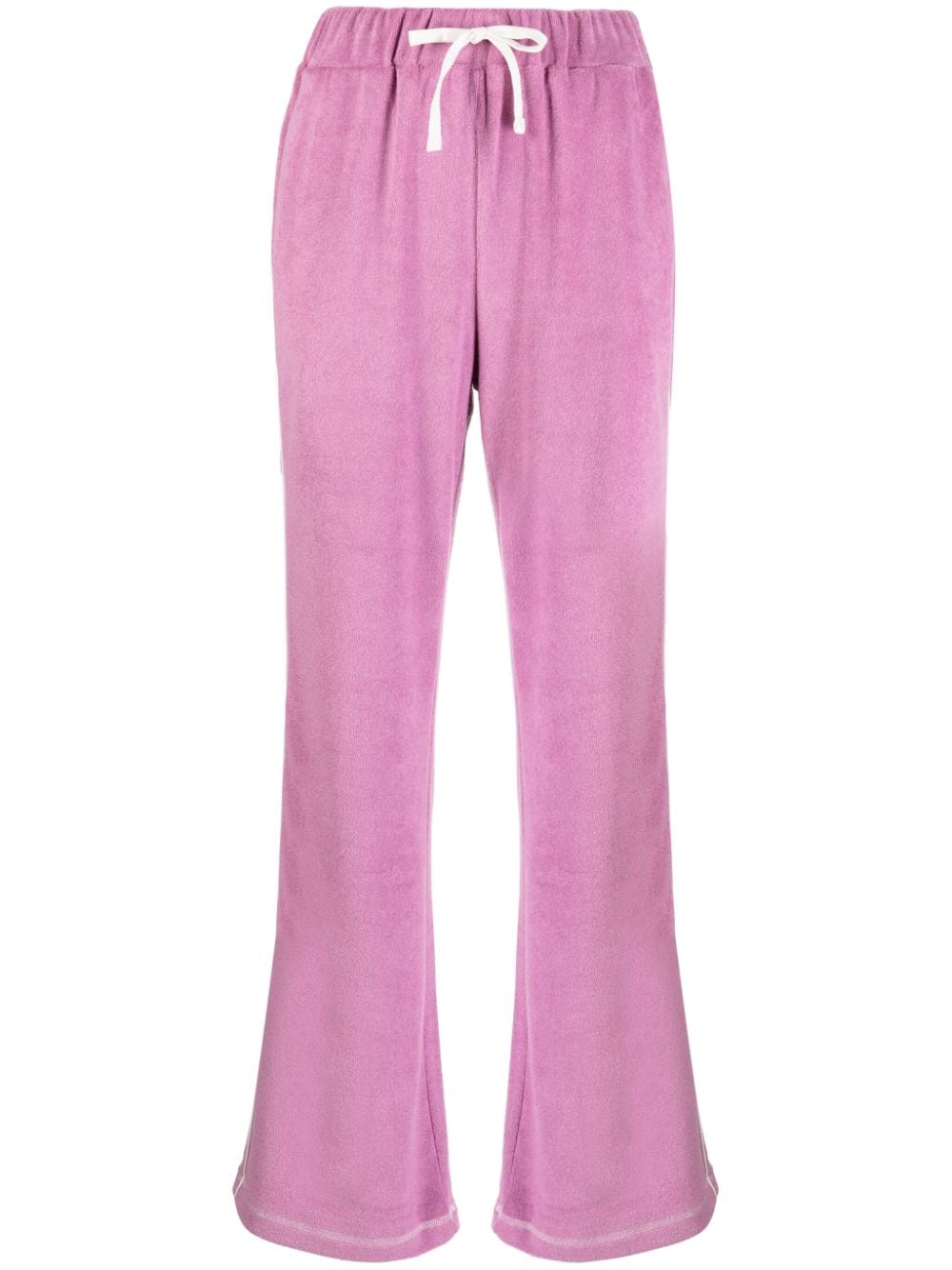 tout a coup stripe-trim flared trousers - Purple von tout a coup