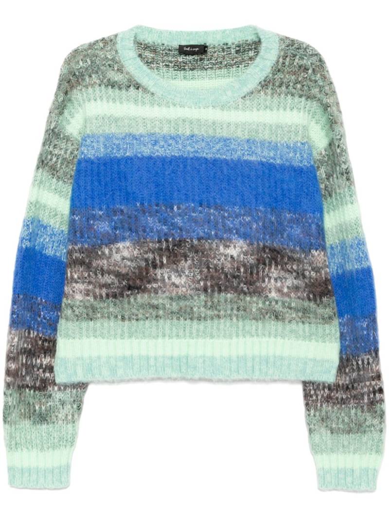 tout a coup striped crew-neck jumper - Green von tout a coup