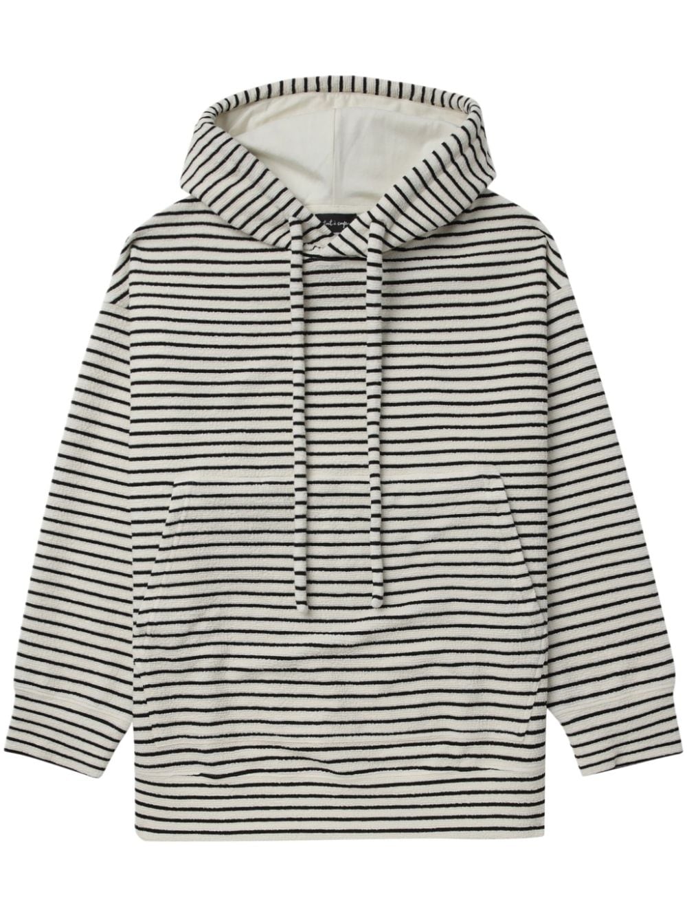 tout a coup striped towelling-finish hoodie - Neutrals von tout a coup