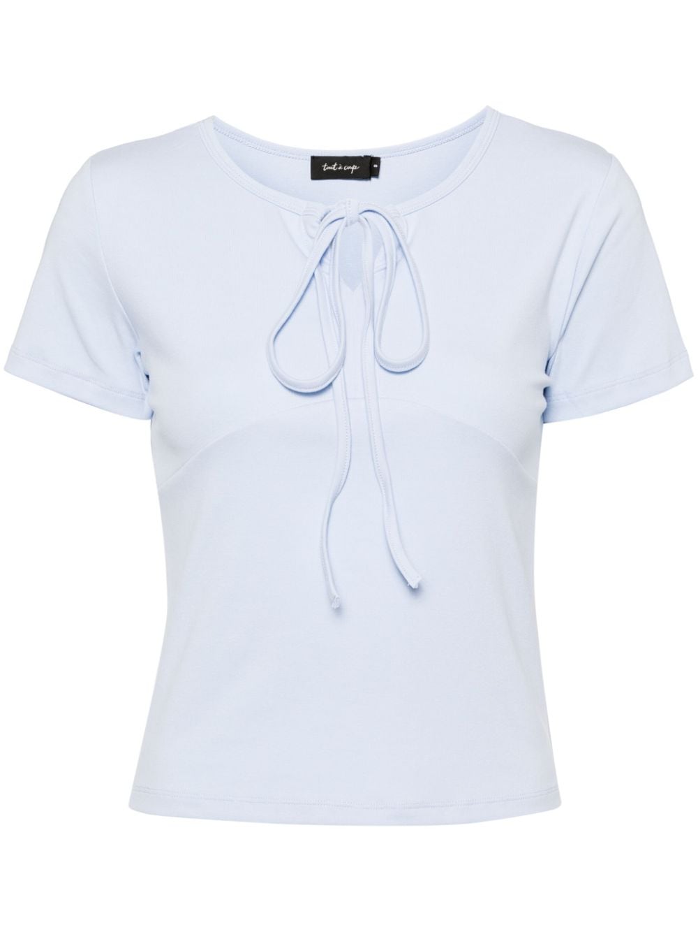 tout a coup tie-fastening T-shirt - Blue von tout a coup