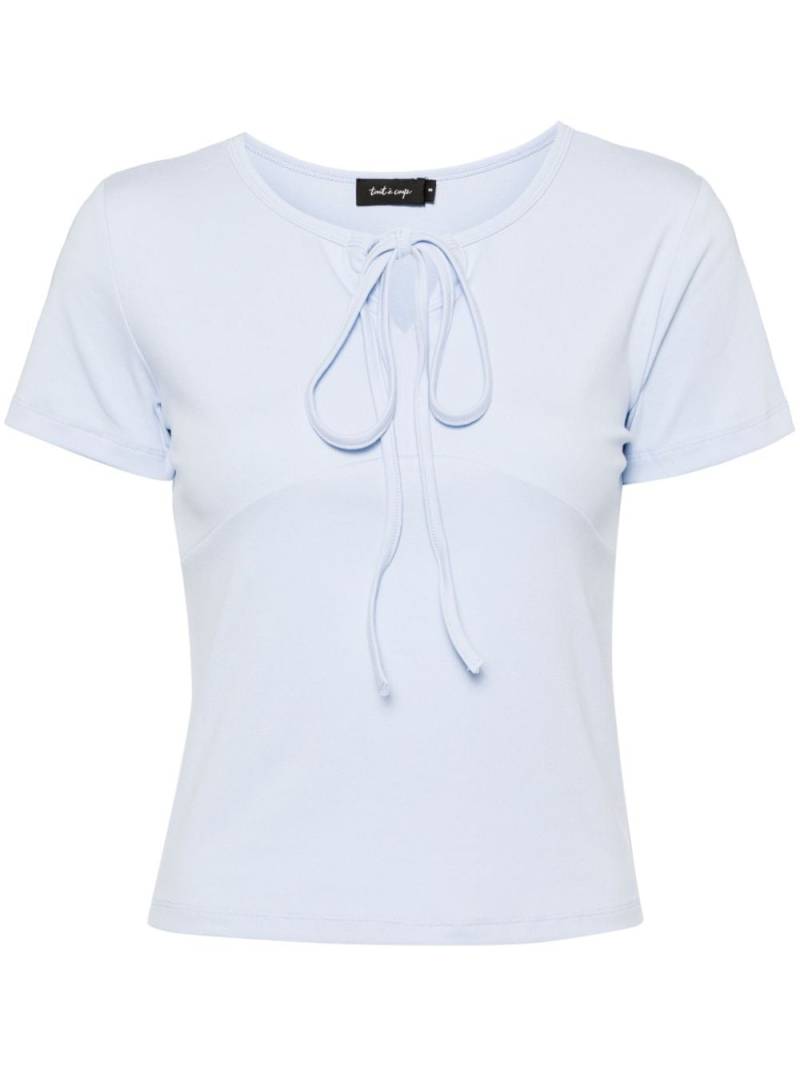 tout a coup tie-fastening T-shirt - Blue von tout a coup