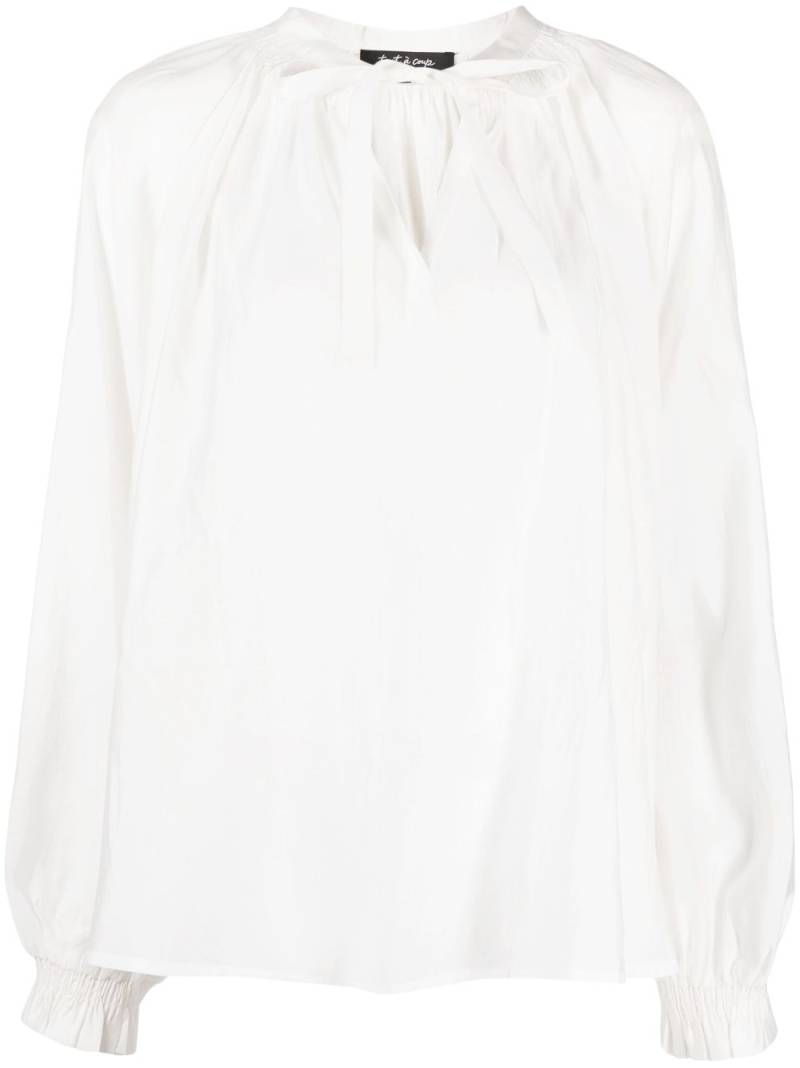 tout a coup tie-neck blouse - White von tout a coup