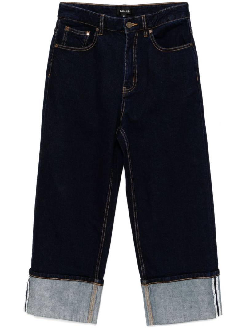 tout a coup turned-up cuff jeans - Blue von tout a coup