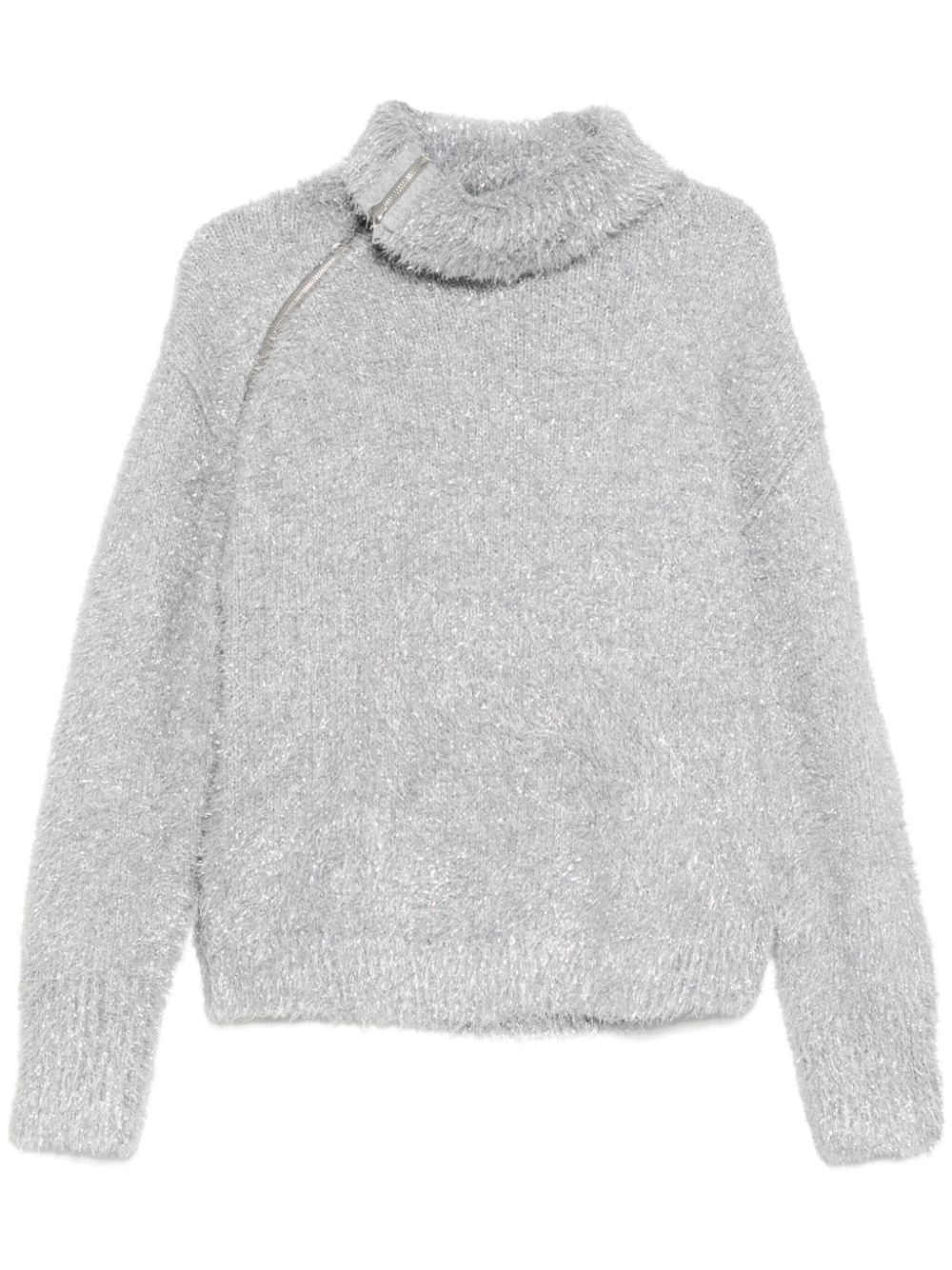 tout a coup turned up neck sweater - Grey von tout a coup