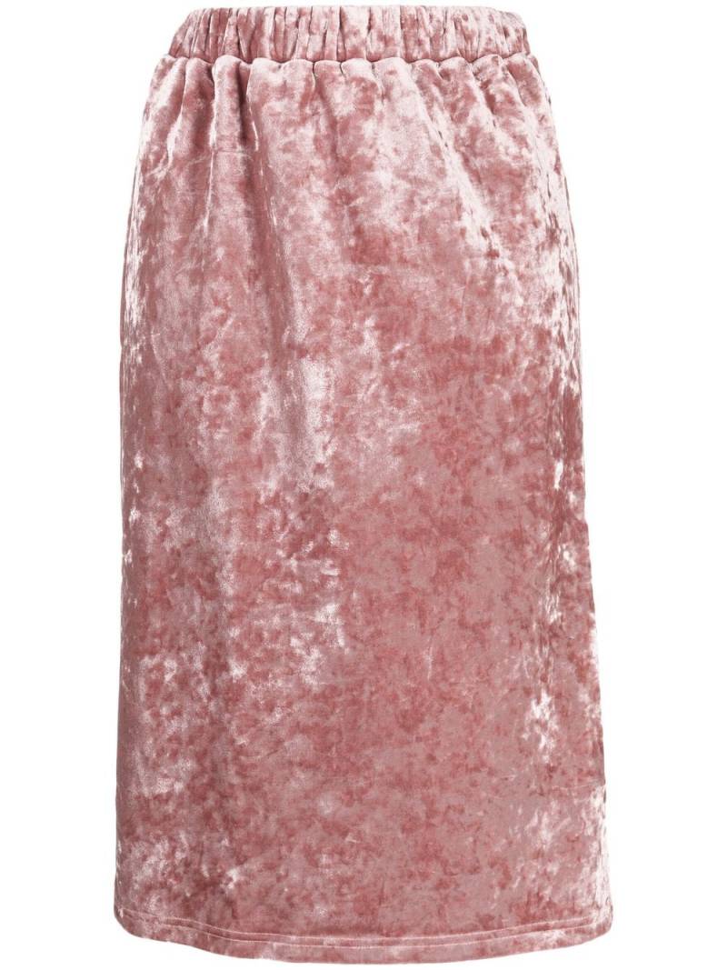 tout a coup velvet-effect midi-skirt - Pink von tout a coup