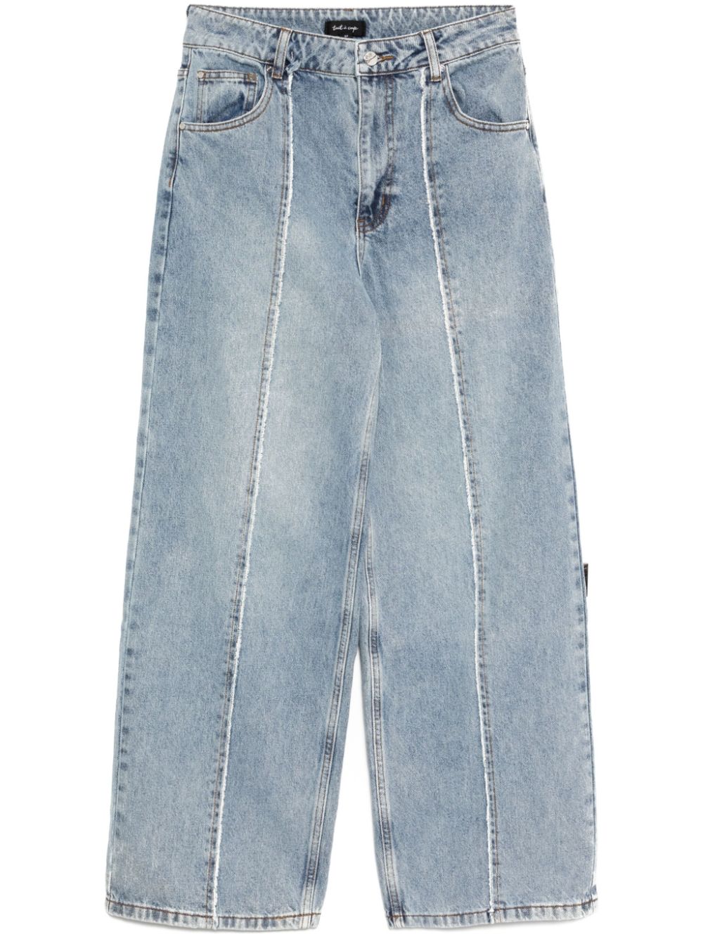 tout a coup wide-leg washed jeans - Blue von tout a coup