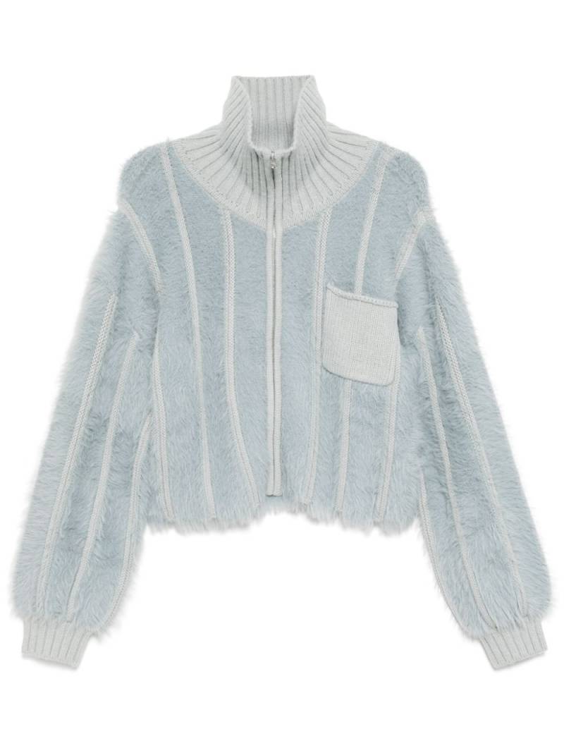 tout a coup zip-up cardigan - Blue von tout a coup