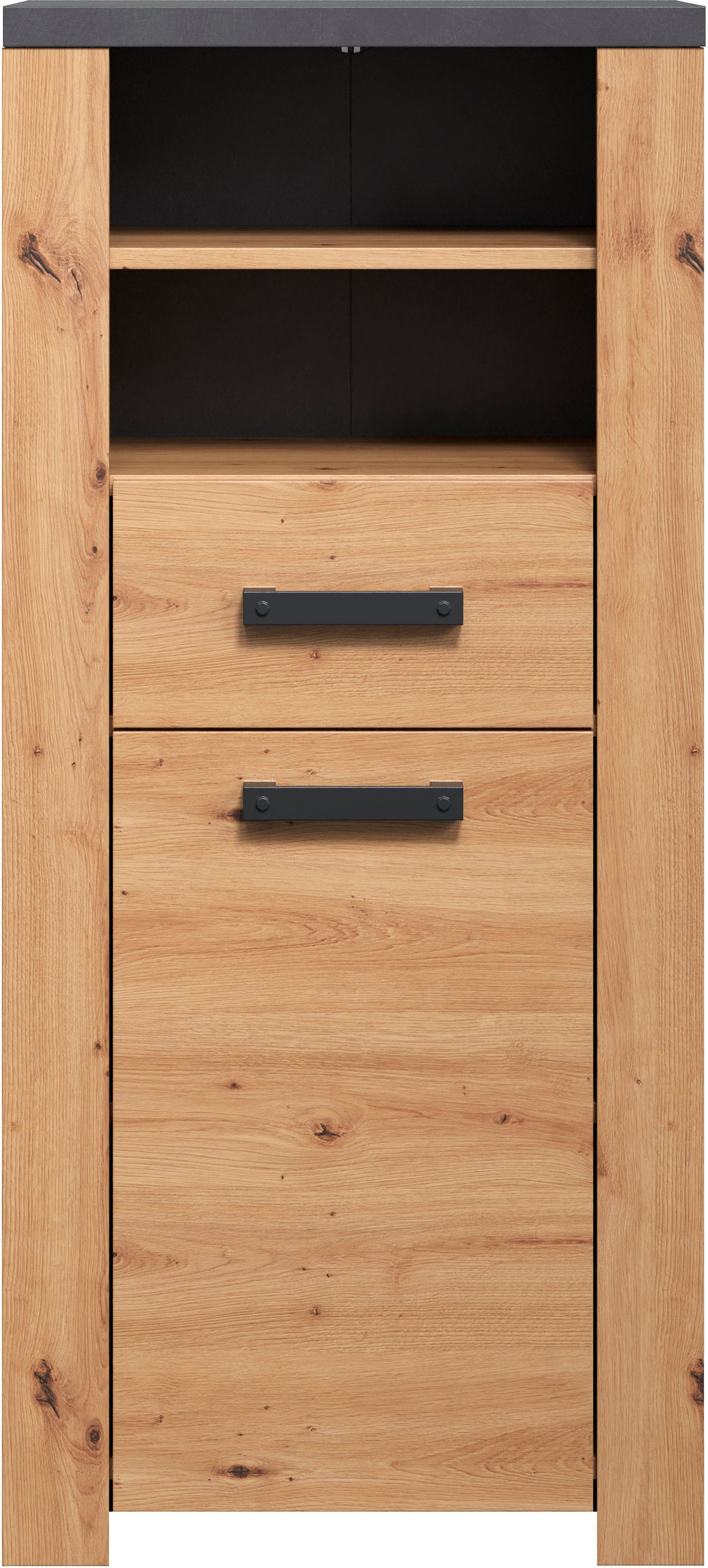 Home affaire Midischrank »Ambres«, (1 St.), Badschrank in matter Echtholzoptik - Masse (B/T/H) 53/35/118 cm von home affaire