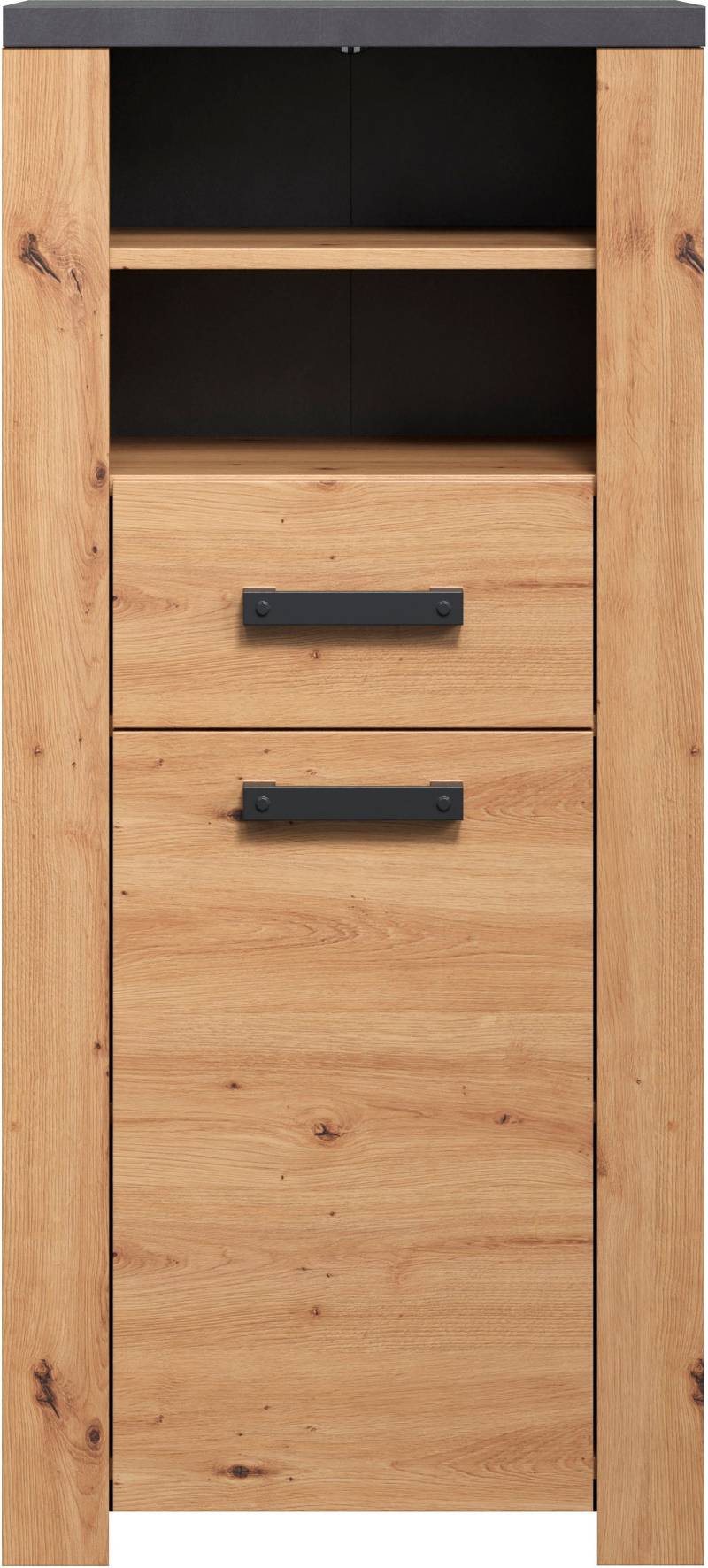 Home affaire Midischrank »Ambres«, (1 St.), Badschrank in matter Echtholzoptik - Masse (B/T/H) 53/35/118 cm von home affaire