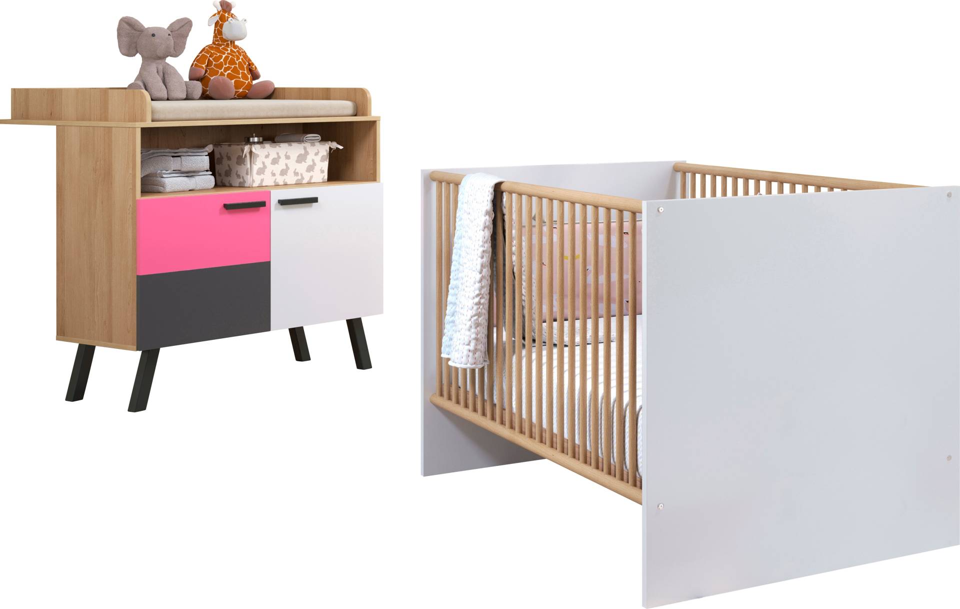 trendteam Babymöbel-Set »Mats«, (2 tlg.), neutrales Design von trendteam