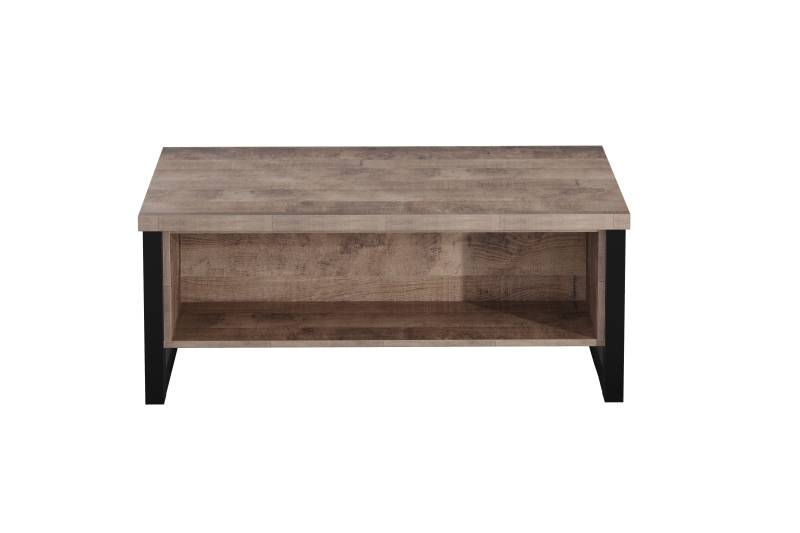 trendteam Couchtisch »Emile«, (1 St.), matte, dunkelbraune Echtholzoptik, ca. 110 cm Breite, Eiche Tabak von trendteam