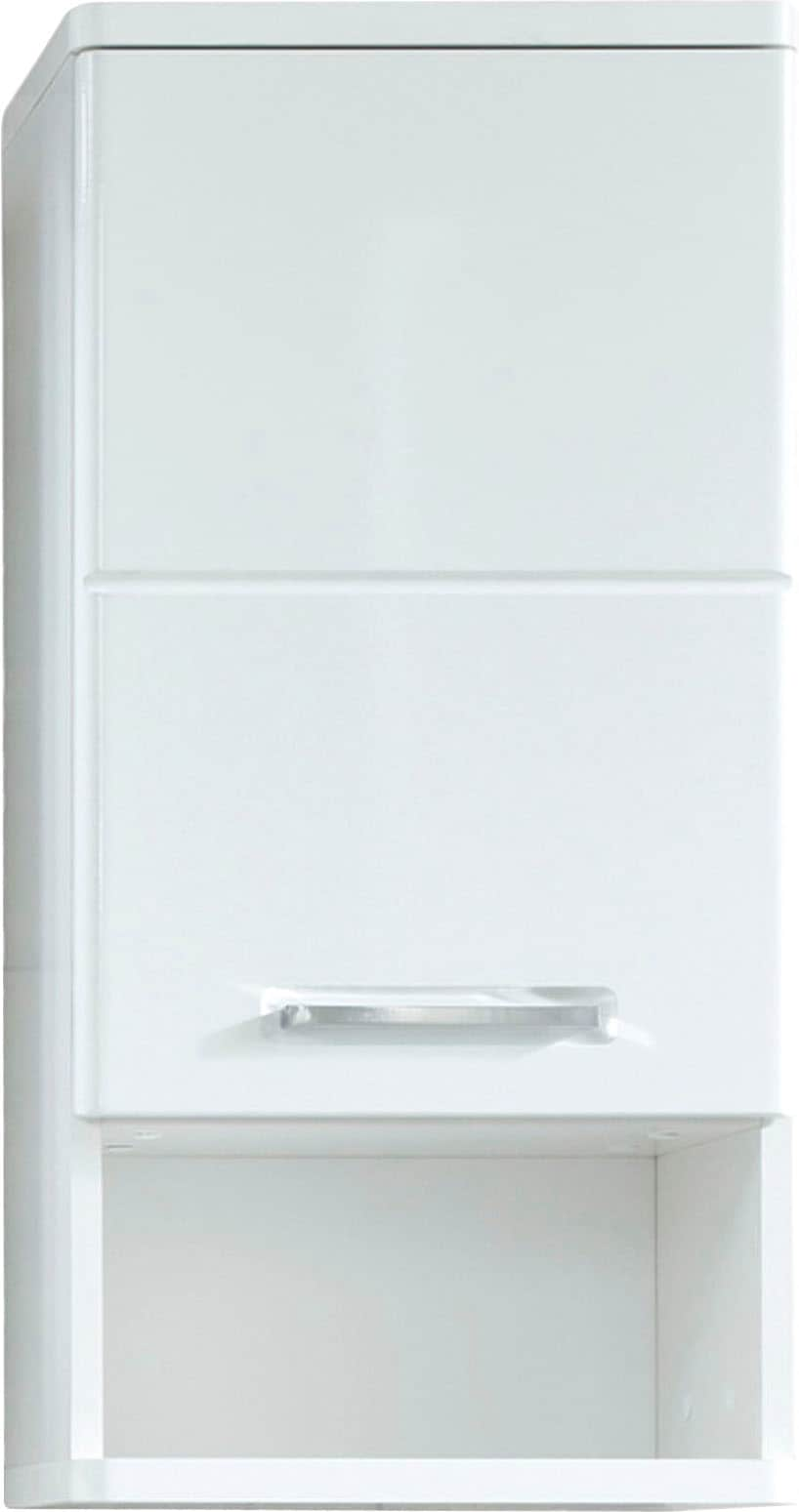 welltime Hängeschrank »Mora«, Badschrank in Weiss Hochglanz mit Ablagefach - Masse (B/T/H) 37/28/76 cm von welltime