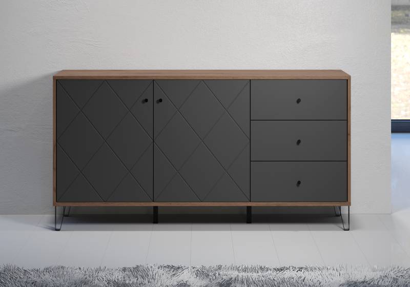 Places of Style Sideboard »Molveno«, (1 St.), aussergewöhnliches Design mit strukturierten Fronten, Soft-Close von PLACES OF STYLE