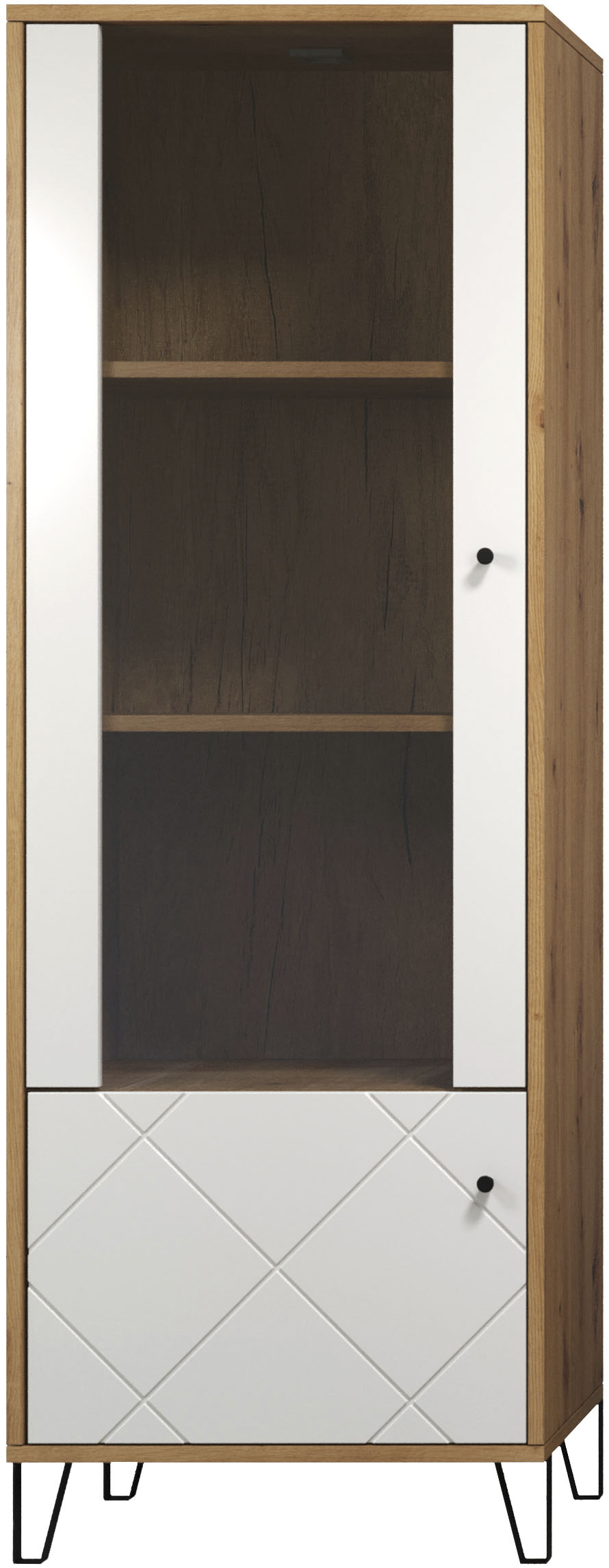 Places of Style Standvitrine »Tarragona«, mit Fräsungen in Rautenoptik, H/B 172/63 cm Places of Style Standvitrine »Tarragona«, mit Fräsungen in Rautenoptik, H/B 172/63 cm von PLACES OF STYLE
