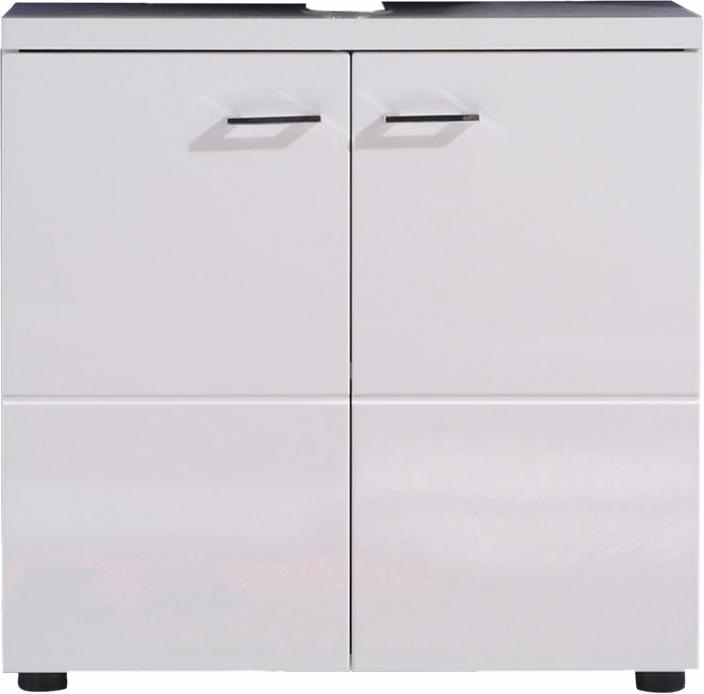 trendteam Waschbeckenunterschrank »Nightlife«, Waschtisch in Weiss mit Metallgriffen in silberfarbenner Farbe trendteam Waschbeckenunterschrank »Nightlife«, Waschtisch in Weiss mit Metallgriffen in silberfarbenner Farbe von trendteam