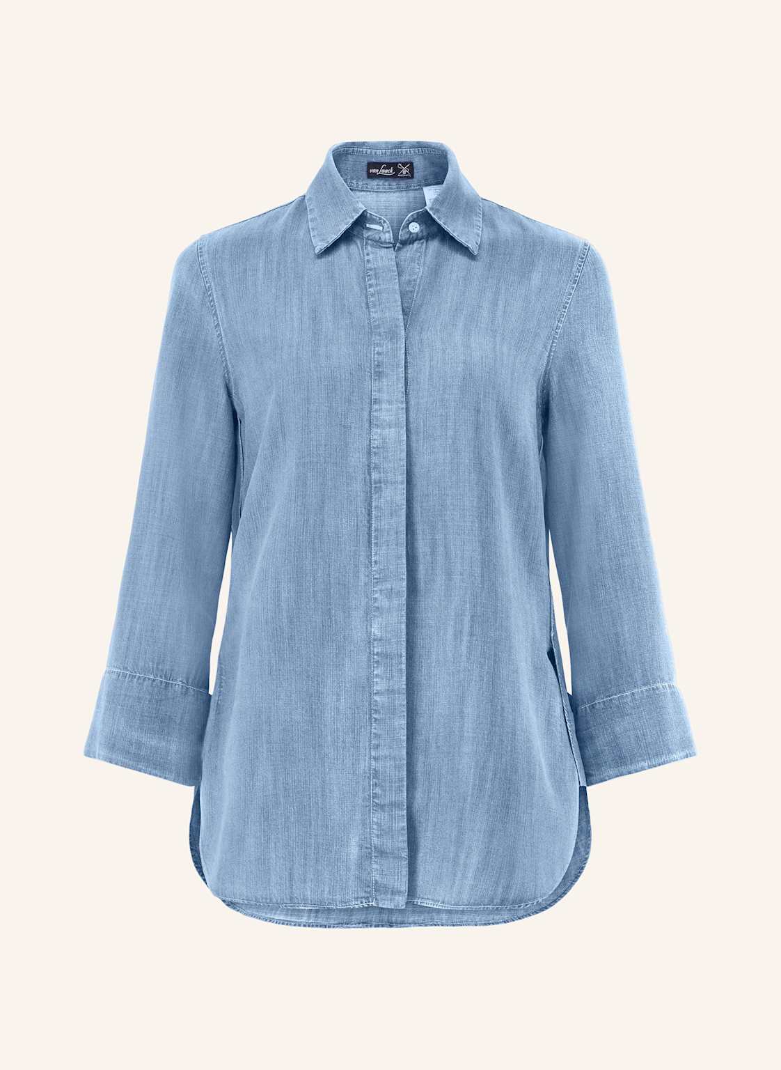 Van Laack Hemdbluse Alja In Jeansoptik Mit 3/4-Arm blau Van Laack Hemdbluse Alja In Jeansoptik Mit 3/4-Arm blau von van Laack