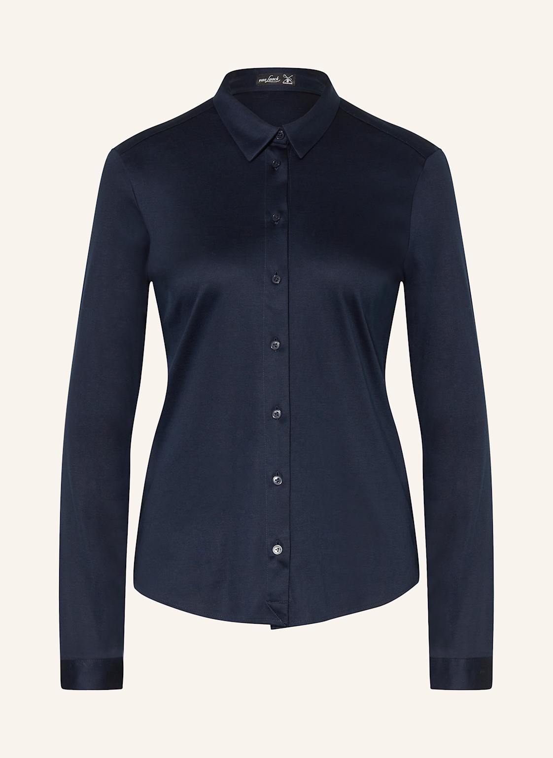 Van Laack Hemdbluse Vl-Malis-Sv Aus Jersey blau Van Laack Hemdbluse Vl-Malis-Sv Aus Jersey blau von van Laack
