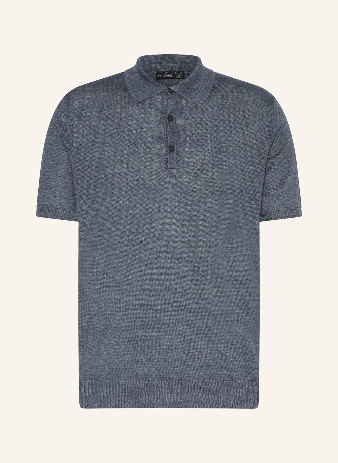 Van Laack Strick-Poloshirt Simo Aus Leinen blau von van Laack