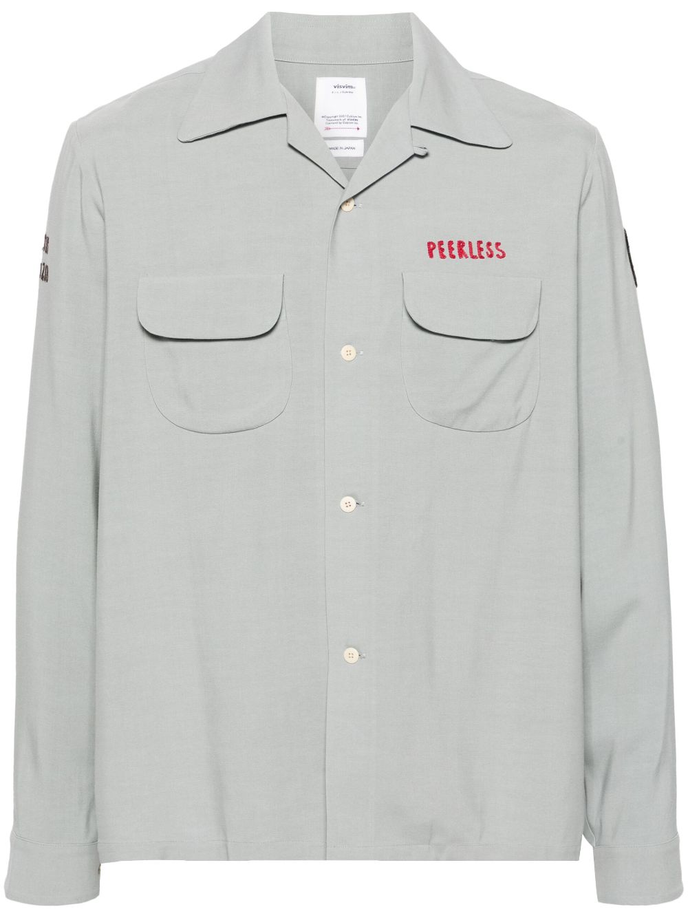 visvim Keesey logo-embroidered shirt - Grey von visvim