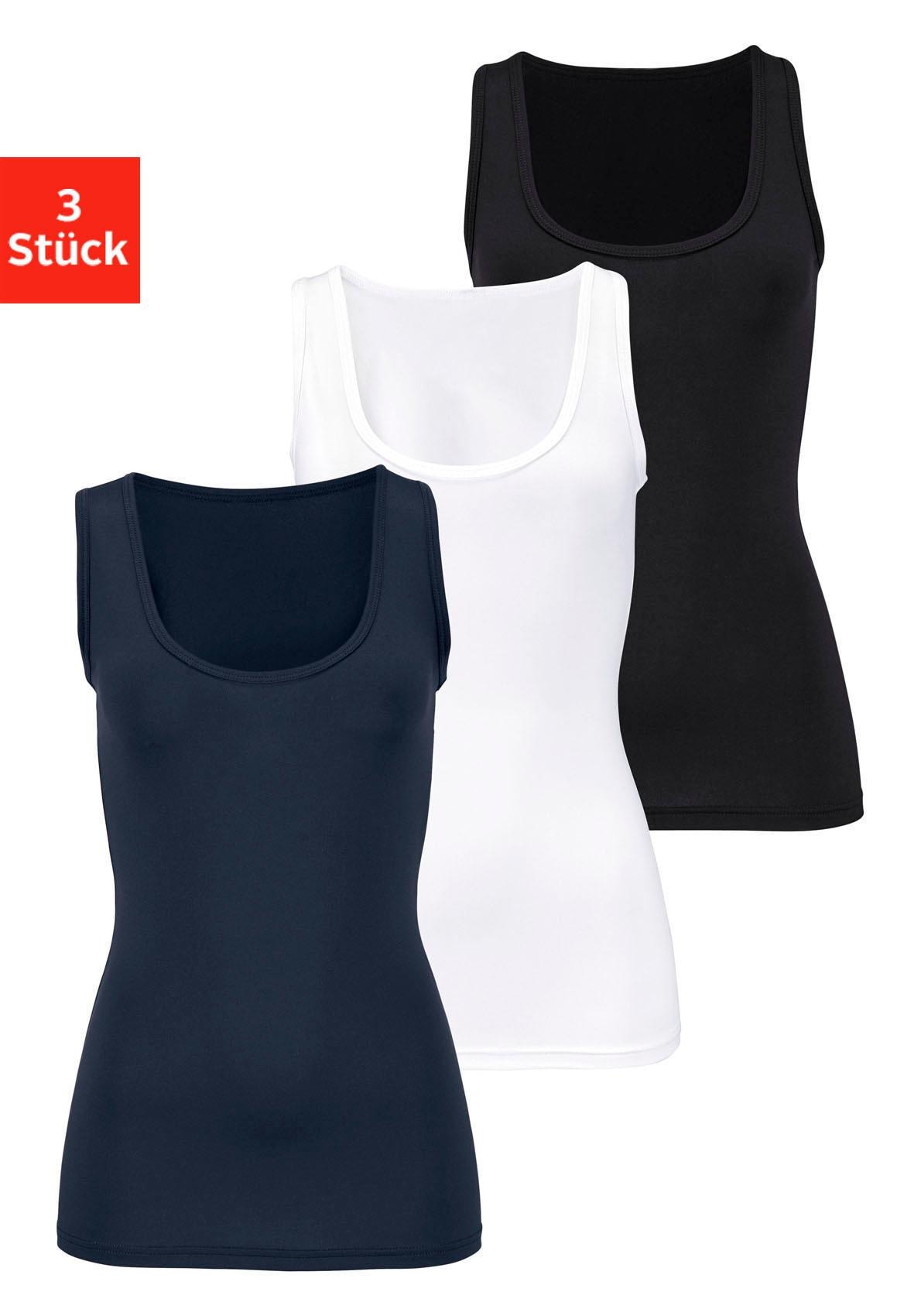 Vivance active Unterhemd, (3er-Pack), aus weicher Microfaser, Tanktop, Unterziehshirt von Vivance active