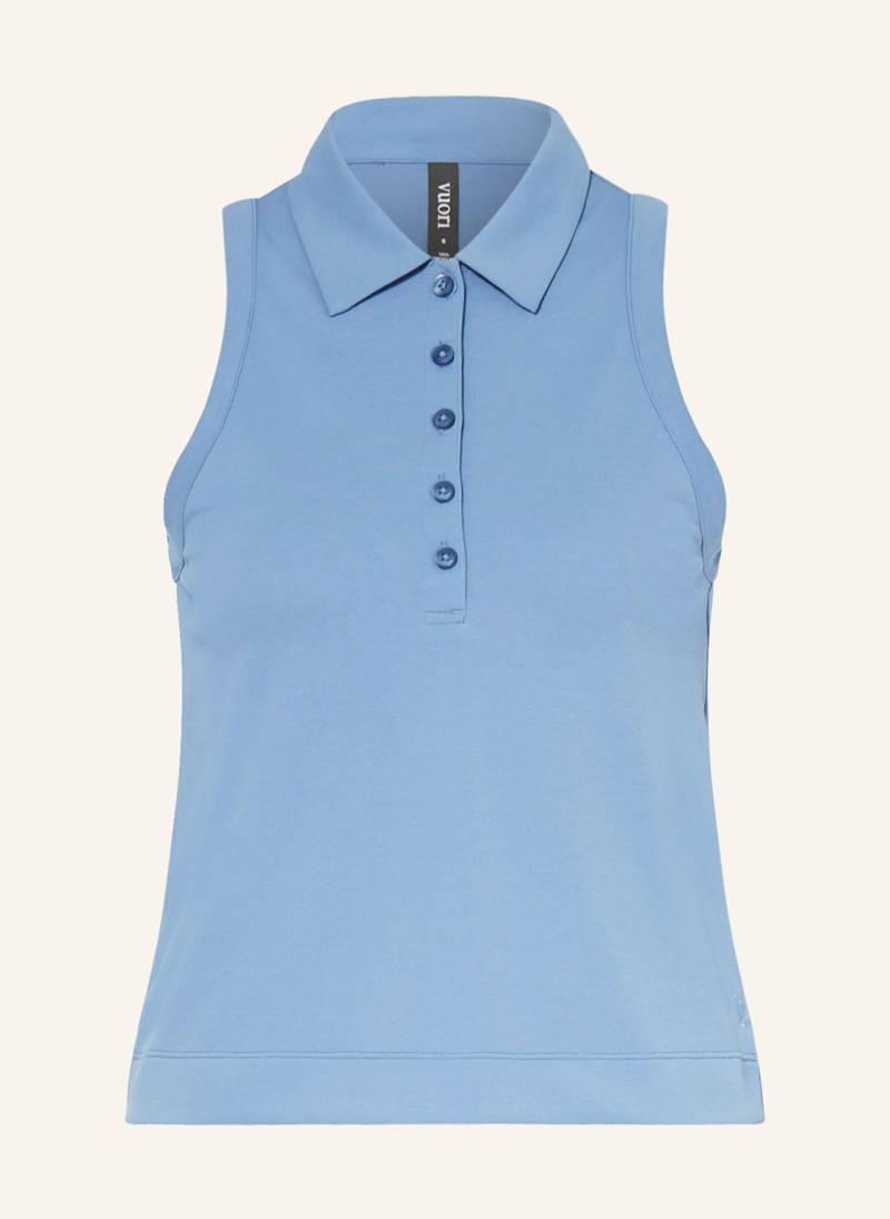 Vuori Funktions-Poloshirt blau von vuori