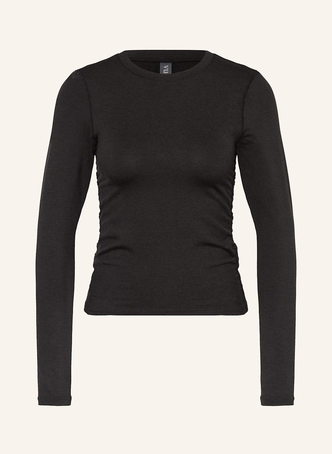 Vuori Longsleeve Halo Ruched schwarz von vuori