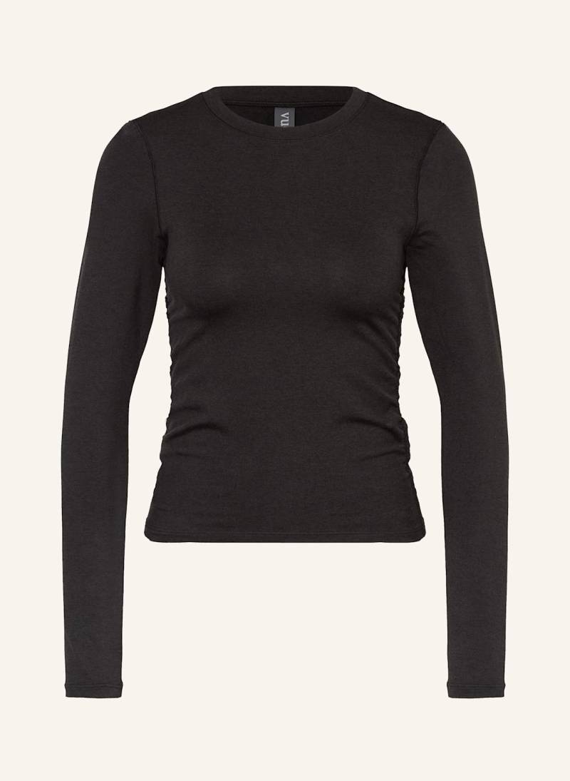 Vuori Longsleeve Halo Ruched schwarz von vuori