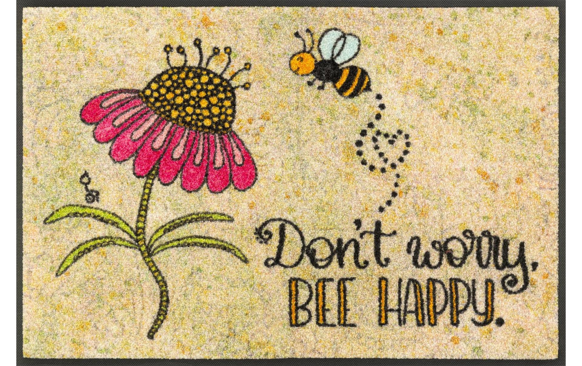 wash+dry by Kleen-Tex Fussmatte »Bee Happy 50 cm x 75 cm« wash+dry by Kleen-Tex Fussmatte »Bee Happy 50 cm x 75 cm« von wash+dry by Kleen-Tex