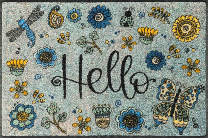 wash+dry by Kleen-Tex Fussmatte »Hello Flowers«, rechteckig von wash+dry by Kleen-Tex